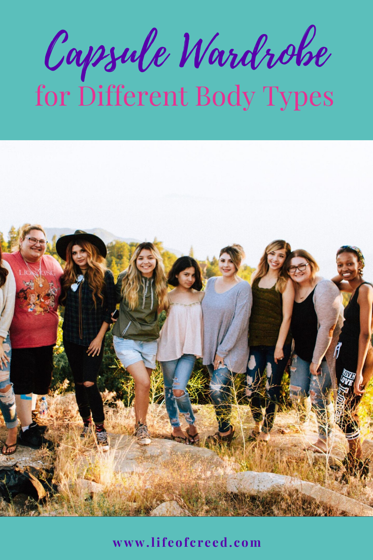 Capsule wardrobe for women with different body types.