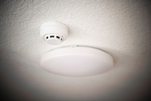 The motion detectors can either be installed 7 to 8 feet above the ground or between the wall and the ceiling.