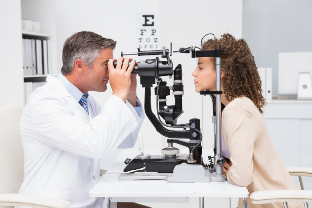 An optometrist is an eye doctor who has earned a degree in Doctor of Optometry. The eye doctor examines the eyes for both vision and health problems and cures refractive errors by recommending eyeglasses and contact lenses.