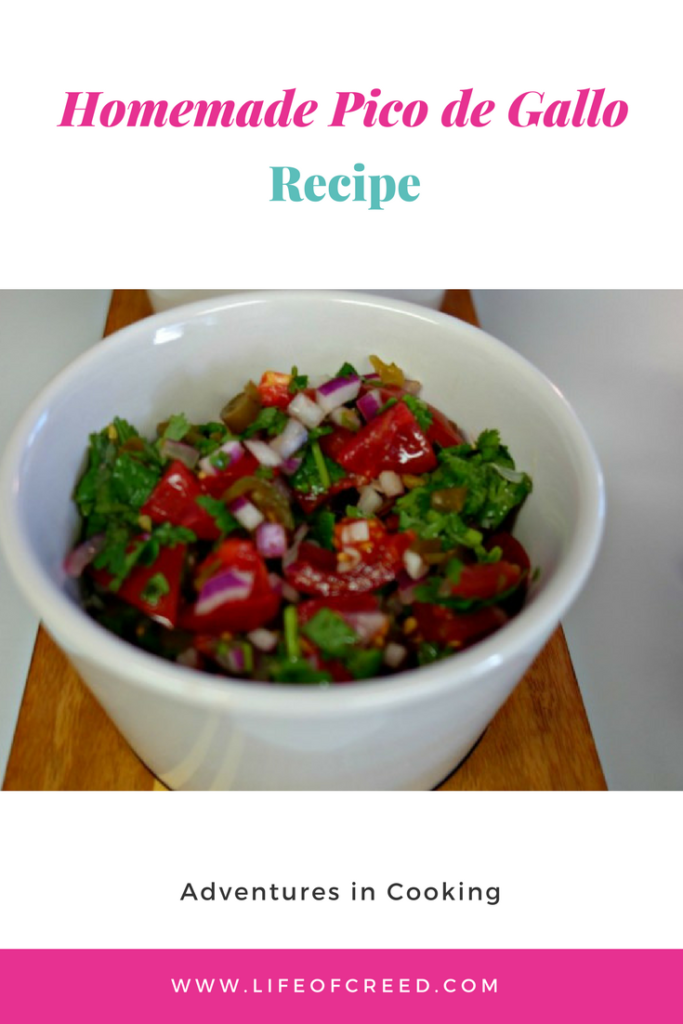 Homemade Pico de Gallo. Quick and easy recipe for Taco Tuesday or to add Mexican flavor to any dish. 