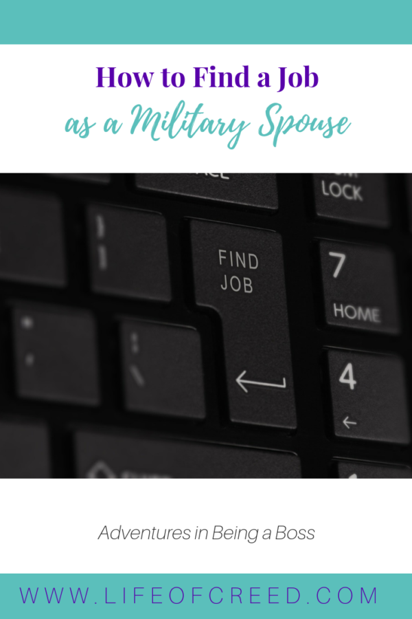 How To Find A Job As A Military Spouse Life of Creed