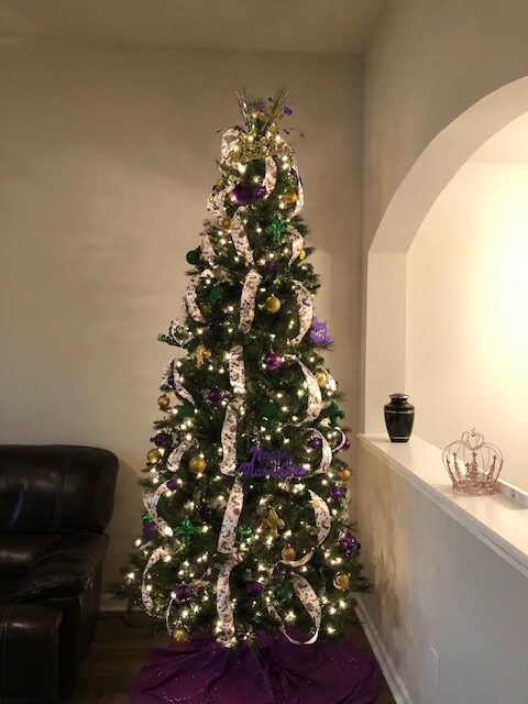 Life of Creed's Mardi Gras tree.